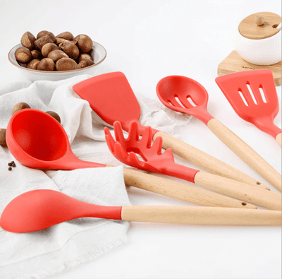 Silicone Kitchenware Cooking Utensils Set Heat Resistant Kitchen Non-stick 12 PCs