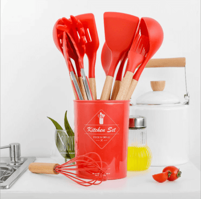 Silicone Kitchenware Cooking Utensils Set Heat Resistant Kitchen Non-stick 12 PCs