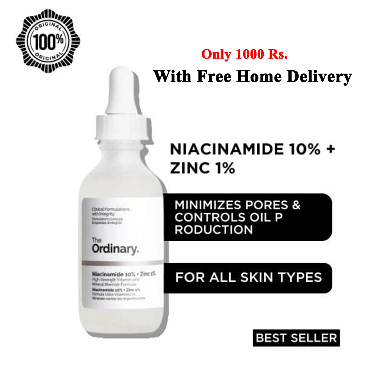 The Ordinary Niacinamide 10% + Zinc 1% ( with batch code )