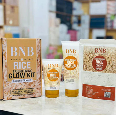 Bnb Whitening Rice Extract Bright & Glow Kit (with Box)